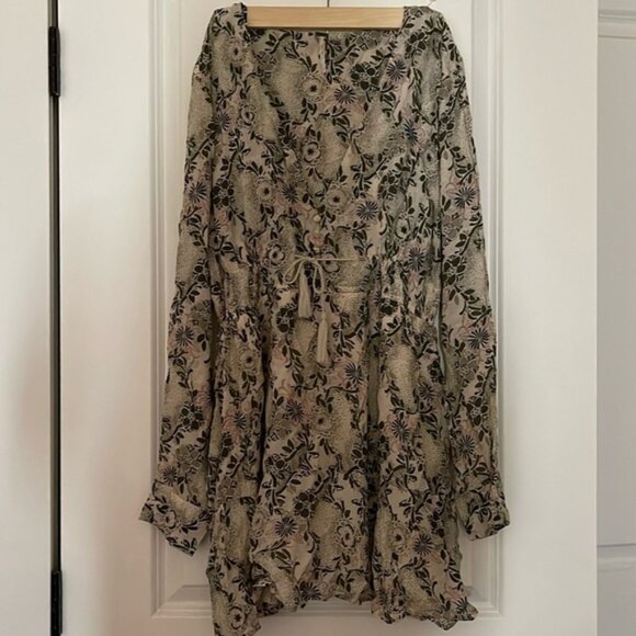 Free People Stealing Fire Floral Swing Peasant Dress - Picture 4 of 8